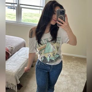 Pink Floyd Off the Shoulder T Shirt